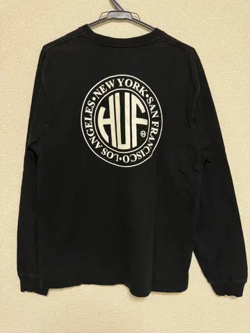 HUF 블랙 긴팔 T셔츠 M