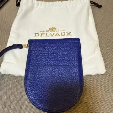 DELVAUX 파랑 가죽 코인 케이스