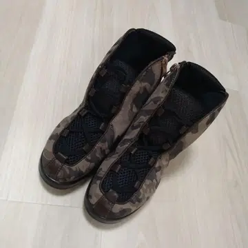 [ 새상품급 ] 포포라레 카모 패턴 하이컷 밀리터리 부츠