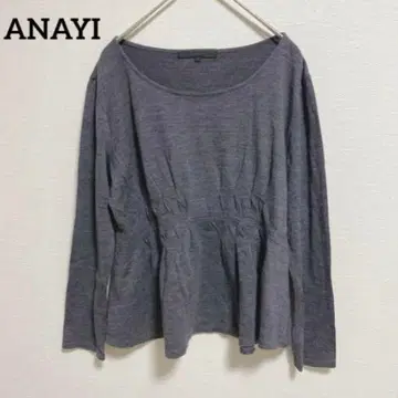 a377 ANAYI 아나이 티셔츠 상의 페플럼 긴팔 봄 심플