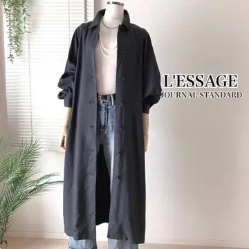 L'ESSAGE 빈티지 트윌 원피스 코트 스텐카라 코트