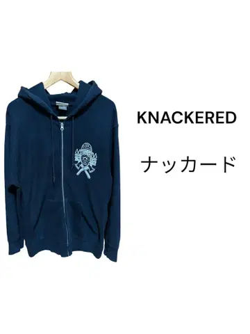 KNACKERED XL 네이비 후드티