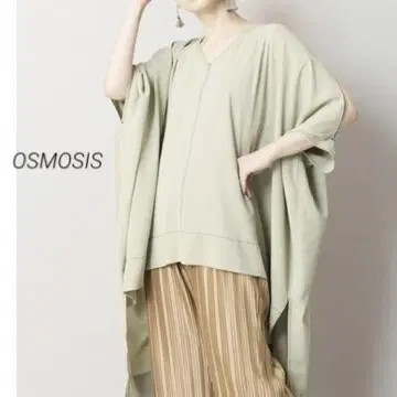 OSMOSIS 오즈모시스 2WAY 배색 스티치 블라우스 여성용