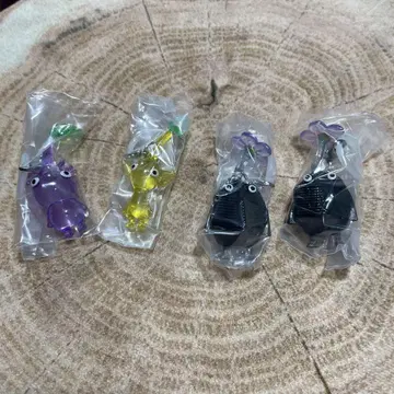 피크민 메지루시 액세서리 가챠 바위 노랑 보라색 4개 세트