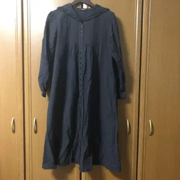 핑크하우스 셔츠 원피스 세일러 카라 롱 블랙