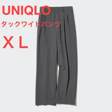 [ 새상품 미사용 ] UNIQLO 턱 와이드 팬츠 06 그레이