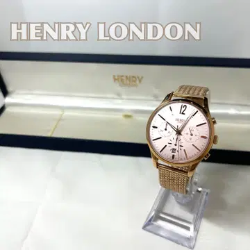 헨리 런던 화이트 핑크 크로노그래프 쿼츠 손목시계 배터리 교체 완료