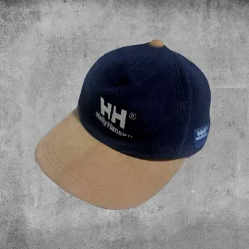 vintage HELLY HANSEN 울 캡 자수 로고 네이비