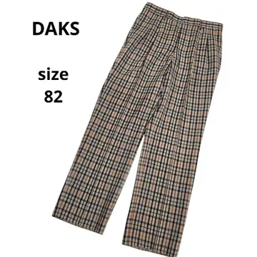 닥스 DAKS 빈티지 하우스 체크 투 턱 팬츠 일본제