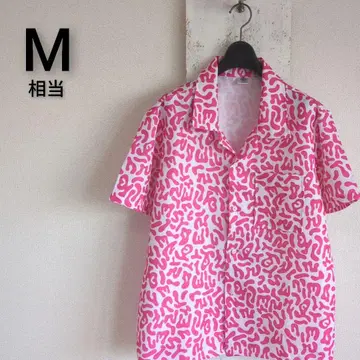 새상품급 KOREAN ARMY 한국군 박테리아 카모 반팔 셔츠 핑크 M