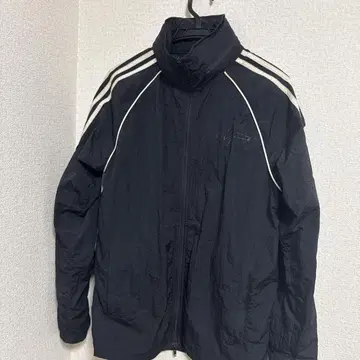 Y-3 블랙 나일론 자켓 하이넥
