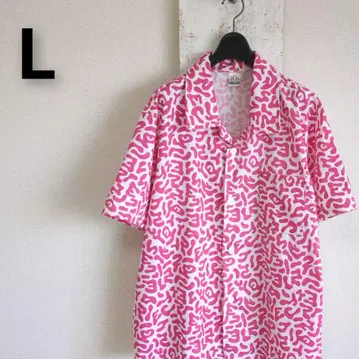 새상품급 KOREAN ARMY 한국군 반팔 셔츠 박테리아 카모 핑크 L