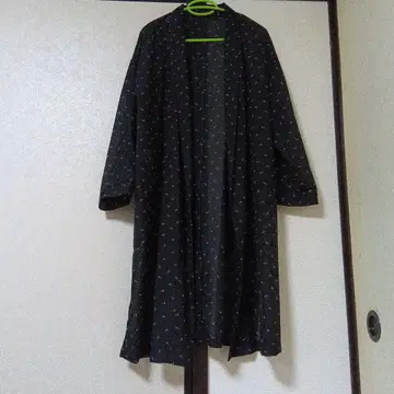 꽃무늬 긴팔 롱 가디건 블랙 기모노 리메이크