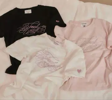 treat urself rhinestone T-shirts 화이트