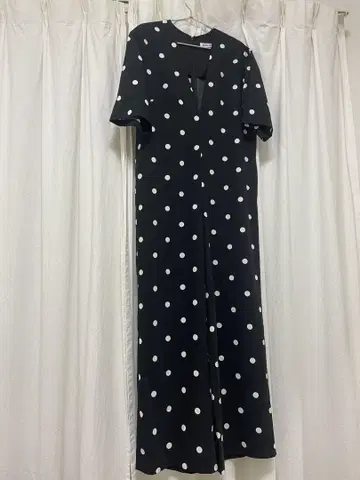 BABYLONE 도트 무늬 블랙 올인원