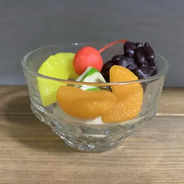 레트로 크림 안미츠 소꿉놀이 유리 그릇 포함