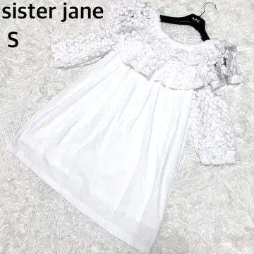 [ 새상품급 ] sister jane 미니 원피스 오프숄더 프릴 포함