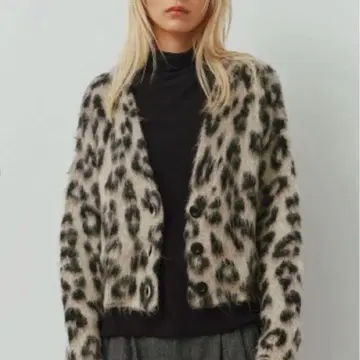 새상품 ALEXIASTAM 레오파드 가디건