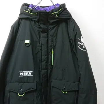 NERV 에반게리온 다운 자켓 초호기 컬러 sizeL 새상품급