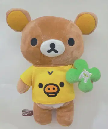 리락쿠마 스토어 한정판 모으는 봉제 인형 키이로이토리 T셔츠