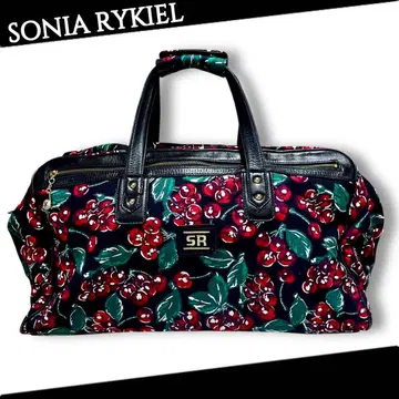 새상품급 SONIA RYKIEL 체리 여행 대용량 토트 숄더
