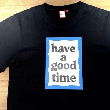 블랙 [ have a good time ] 티셔츠