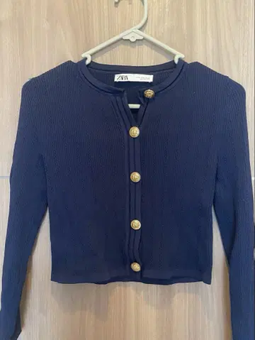 ZARA 네이비 긴팔 가디건