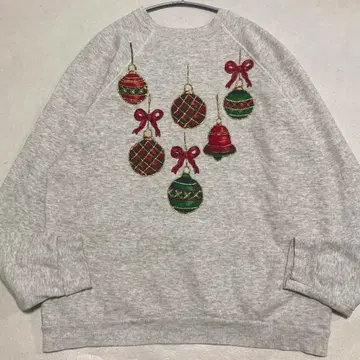 90s TULTEX 크리스마스 오너먼트 맨투맨 구제 의류
