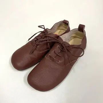 KOOS 코스 브라운 가죽 드레스 신발 38