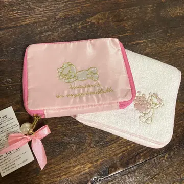 [ 미사용품 ] 사만다 타바사 아이미짱 거울 포함 파우치 손수건 타월