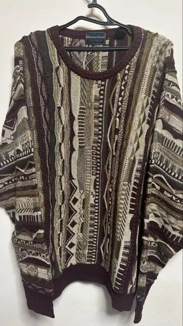 Florence Tricot 멀티 컬러 니트 스웨터 XXL