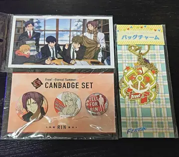 Free! 마츠오카 린 캔뱃지 백참 엽서 3종 세트