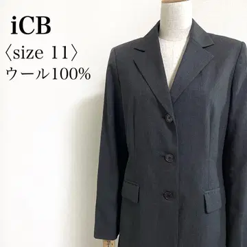 iCB 울 100% 싱글 테일러드 자켓 11호 그레이