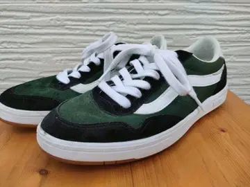 VANS 그린 x 블랙 스웨이드 스니커즈 25.0cm