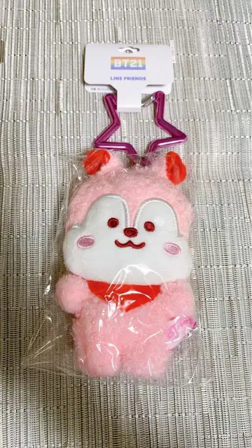 BT21 5주년 기념 레인보우 컬러 마스코트 핑크 레드 MANG 망