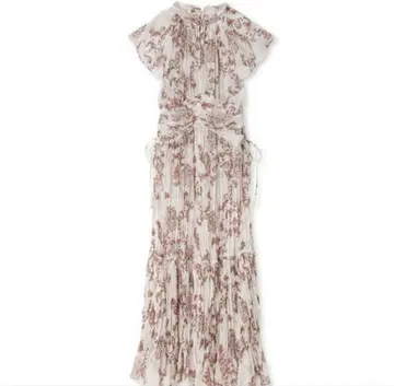 SNIDEL 플리츠 오너먼트 프린트 원피스