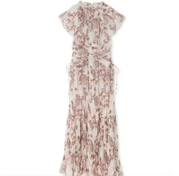 SNIDEL 플리츠 오너먼트 프린트 원피스