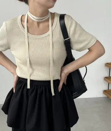 카프리슈 레마쥬 초커 SET U넥 니트