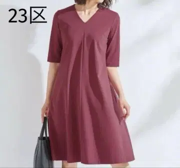 23구 컴팩트 분또 V넥 원피스 38 플레어 원피스