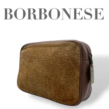 BORBONESE 볼보네제 올 패턴 스퀘어 세컨드 백 파우치 가죽