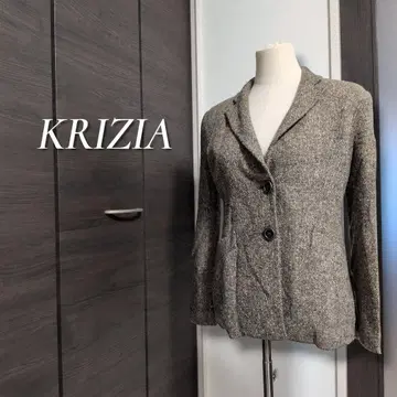 이탈리아제 KRIZIA 헤링본 울 테일러드 자켓