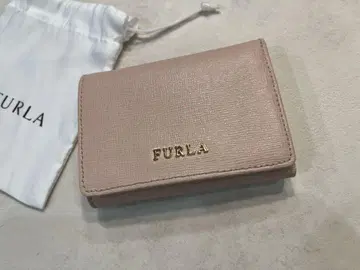 FURLA 핑크 3단 폴더형 지갑 수납 봉투 포함