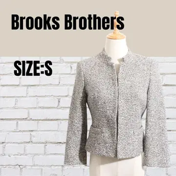 자켓 긴팔 트위드풍 노카라 심플 포멀 그레이 계열 하자품