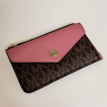 MICHAEL KORS 카드 케이스 핑크/브라운