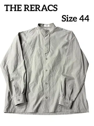 레어 THE RERACS 그레이 스탠드 카라 셔츠 사이즈 44 21AW