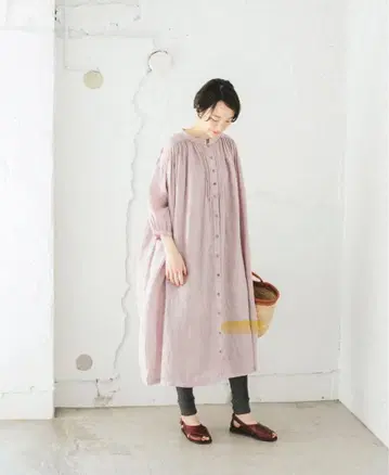 새상품급 나추란 별주 TUTIE. 벨기에 린넨 원피스