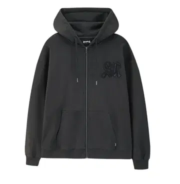 supplier Cross Leather Patch Zip Hoodie