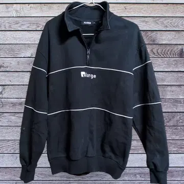 XLARGE 하프 지퍼 블랙 맨투맨 트레이닝복