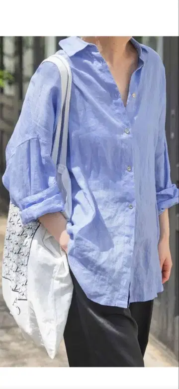 Spick and Span 80 린넨 카슈쿨 빅 셔츠