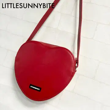 [ 미사용 ] LITTLESUNNYBITE 하트형 레드 숄더백